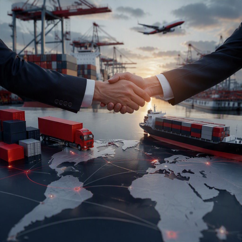 Handshake over a global trade network